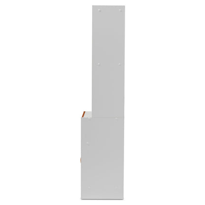Baxton Studio - Laurana Kitchen Cabinet in White/Cherry Brown - WS883200-White/Cherry view 4