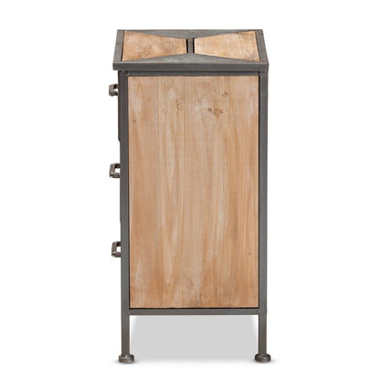 Baxton Studio - Laurel End Table in Grey/Oak Brown - AM19135-Oak/Grey-ET view 4