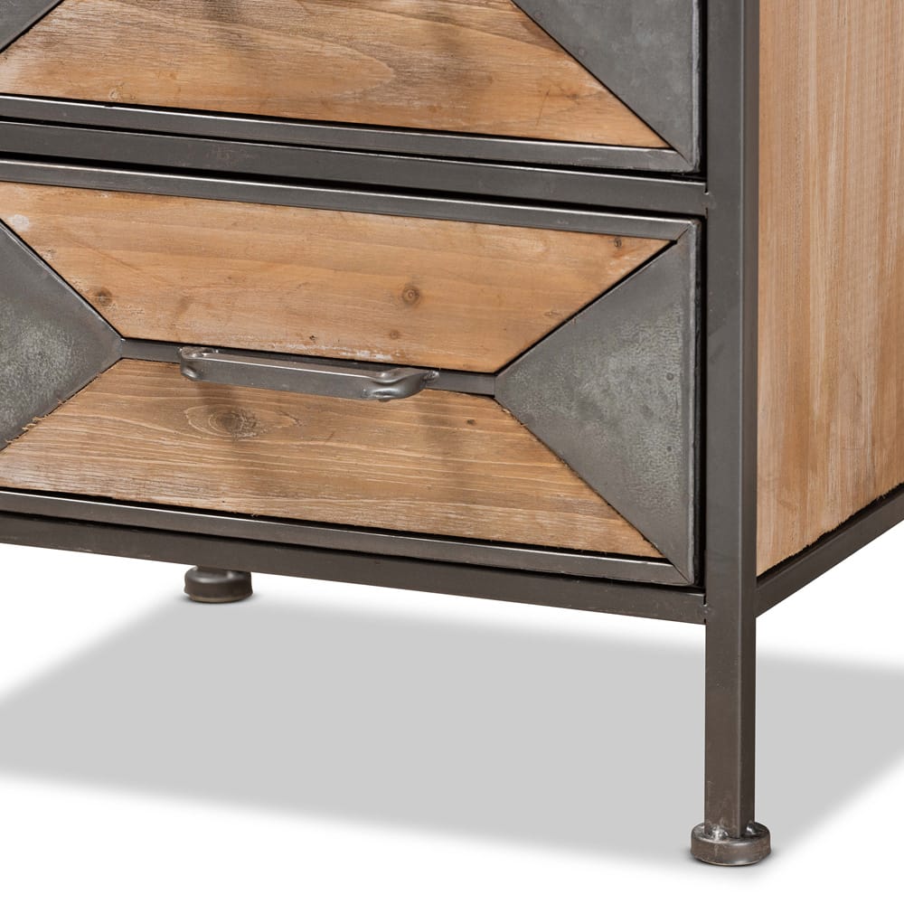 Baxton Studio - Laurel End Table in Grey/Oak Brown - AM19135-Oak/Grey-ET view 5