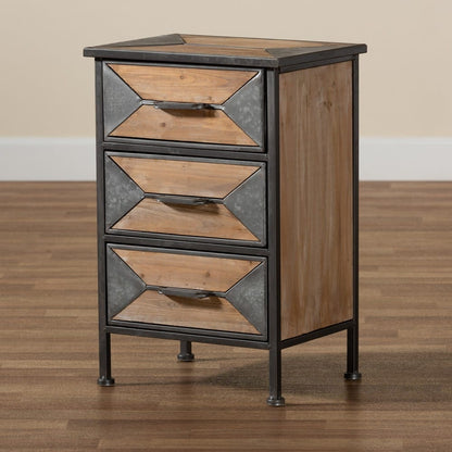 Baxton Studio - Laurel End Table in Grey/Oak Brown - AM19135-Oak/Grey-ET view 7