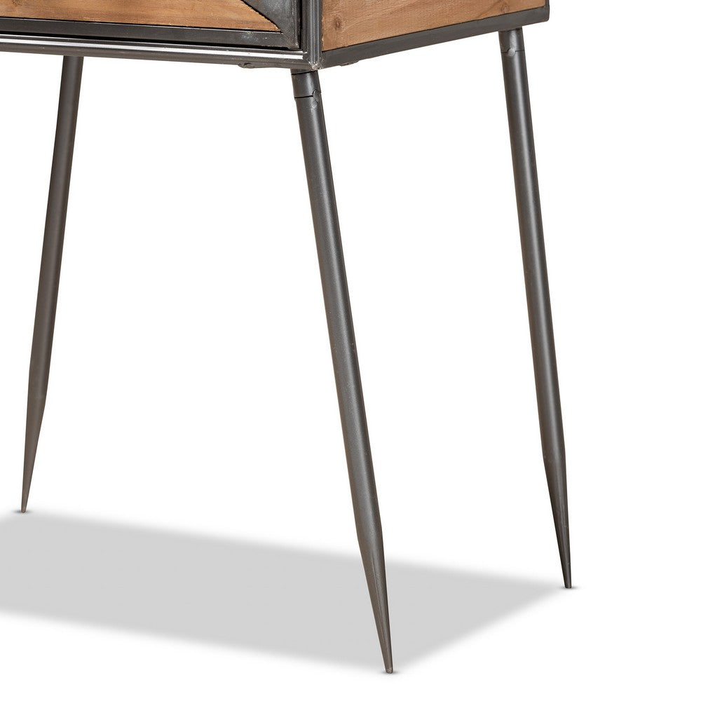 Baxton Studio - Laurel End Table in Grey/Oak Brown - AM19137-Oak/Grey-ET view 6