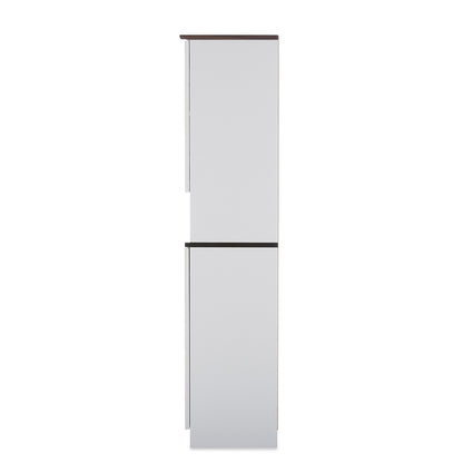 Baxton Studio - Lauren Kitchen Storage Cabinet in White/Wenge - DR 883300-White/Wenge view 3