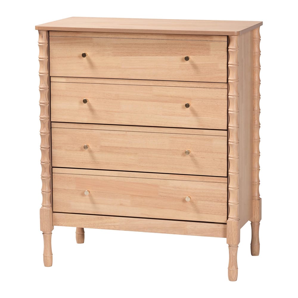 Baxton Studio - Laurent Chest in Beech Brown - MG9017-Beech-4DW-Chest view 1
