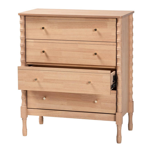 Baxton Studio - Laurent Chest in Beech Brown - MG9017-Beech-4DW-Chest view 2