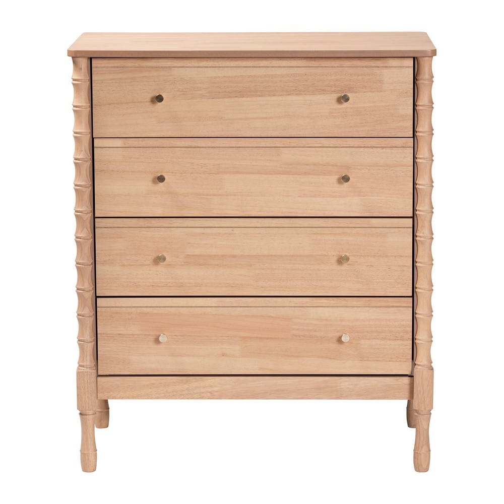 Baxton Studio - Laurent Chest in Beech Brown - MG9017-Beech-4DW-Chest view 4