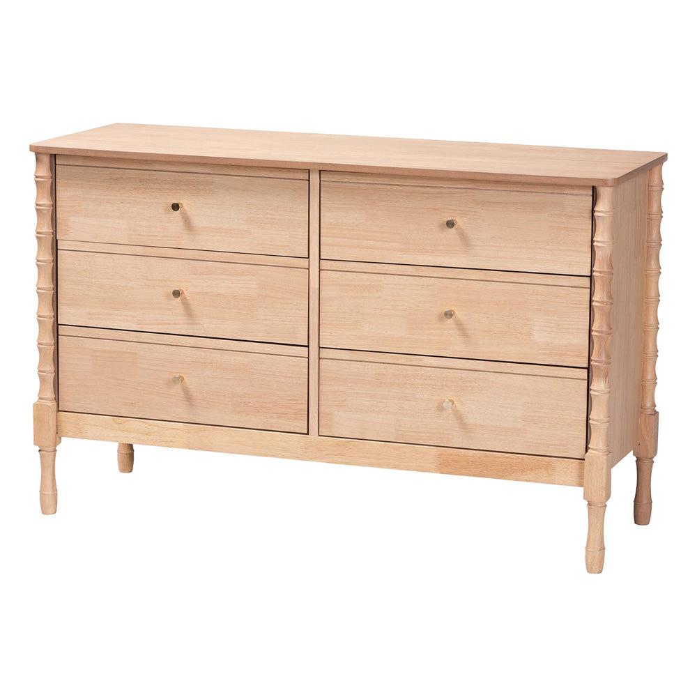 Baxton Studio - Laurent Dresser in Beech Brown - MG9017-Beech-6DW-Dresser view 1