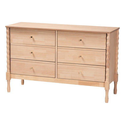 Baxton Studio - Laurent Dresser in Beech Brown - MG9017-Beech-6DW-Dresser view 1