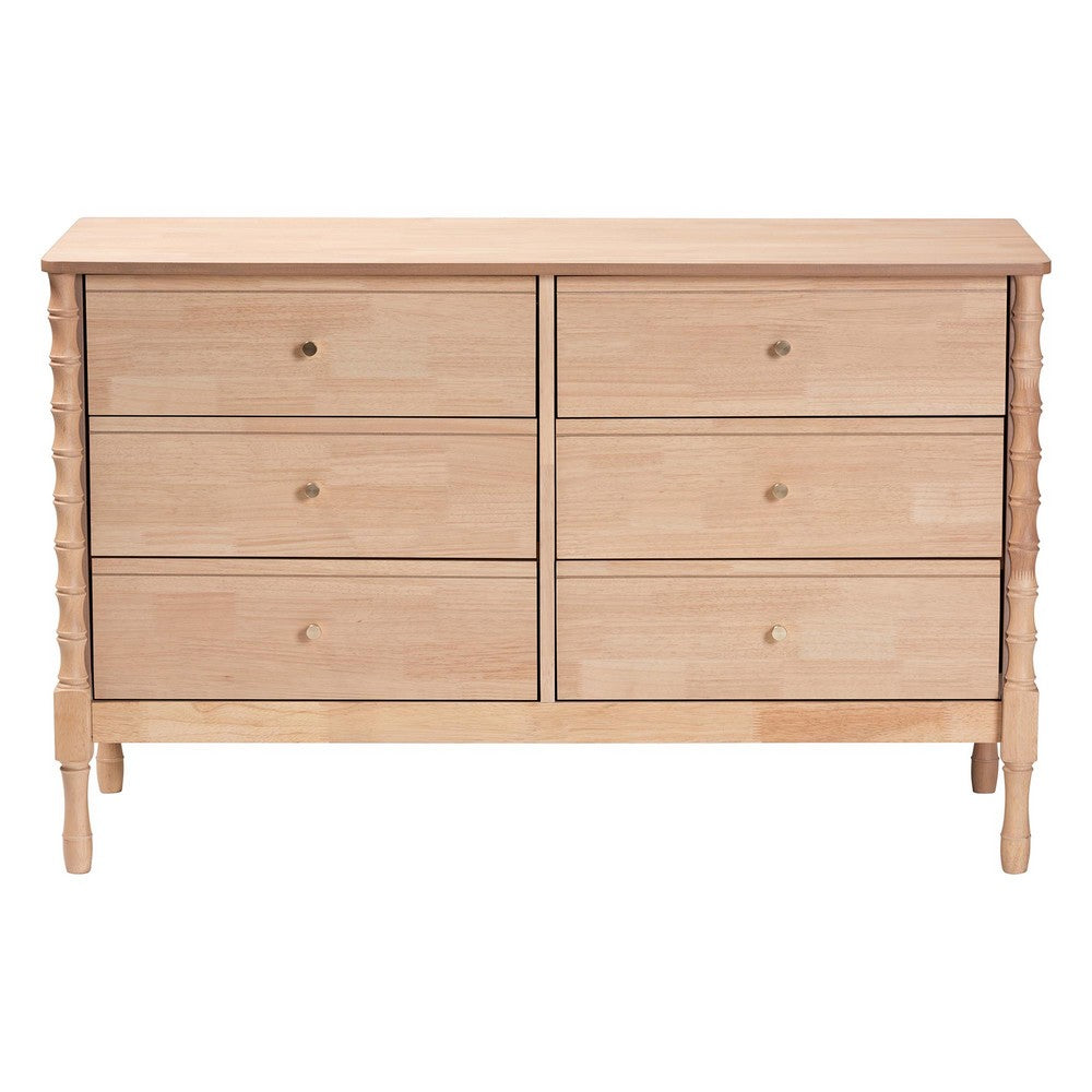 Baxton Studio - Laurent Dresser in Beech Brown - MG9017-Beech-6DW-Dresser view 4