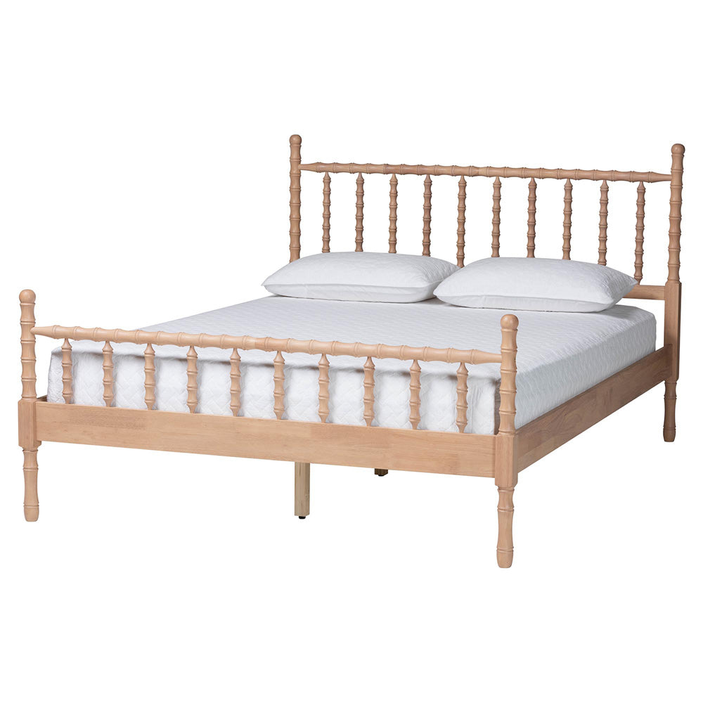 Baxton Studio - Laurent Queen Bedroom Set in Beech Brown - Candis-Beech-Queen 4PC Bedroom Set view 3