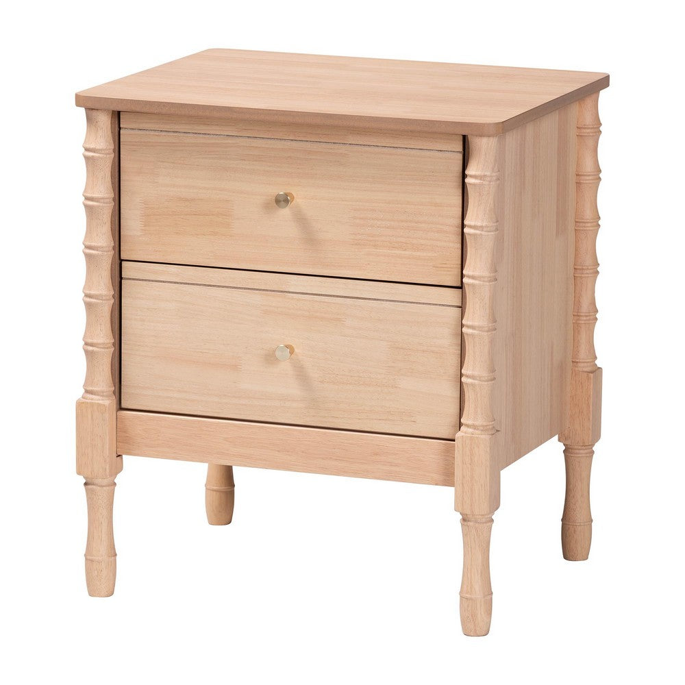 Baxton Studio - Laurent Queen Bedroom Set in Beech Brown - Candis-Beech-Queen 4PC Bedroom Set view 4