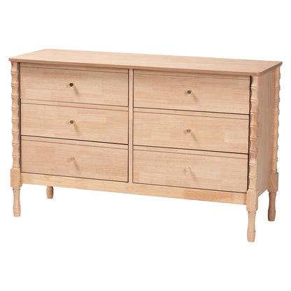 Baxton Studio - Laurent Queen Bedroom Set in Beech Brown - Candis-Beech-Queen 5PC Bedroom Set view 6