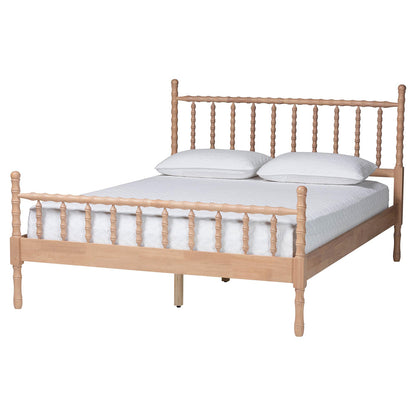 Baxton Studio - Laurent Queen Bedroom Set in Beech Brown - Femi-Beech-Queen 4PC Bedroom Set view 3