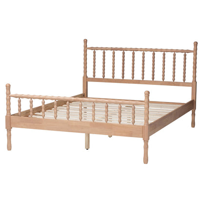 Baxton Studio - Laurent Queen Size Bed in Beech Brown - MG0258-Beech-Queen view 3