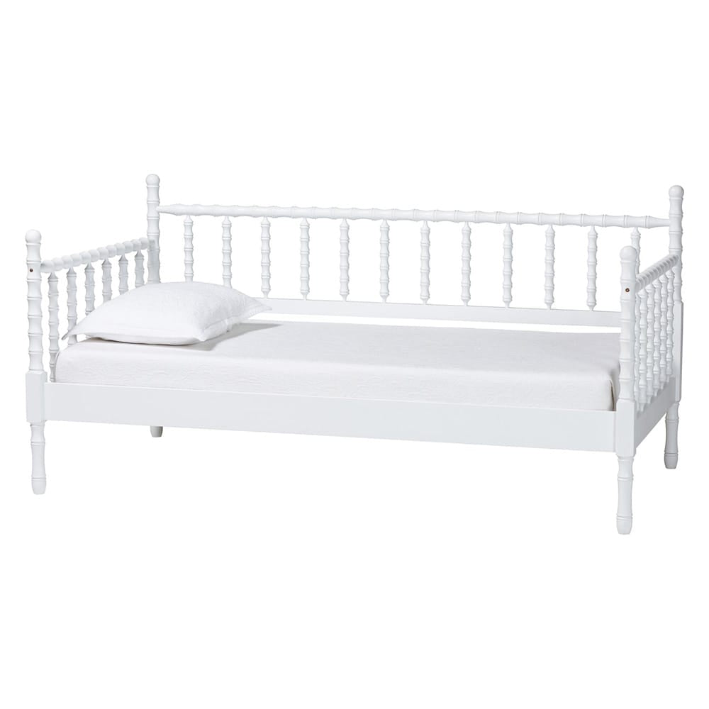 Baxton Studio - Laurent Twin Size Daybed in White - MG0258-1-White-Daybed-Twin view 1