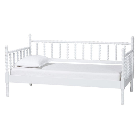 Baxton Studio - Laurent Twin Size Daybed in White - MG0258-1-White-Daybed-Twin view 1