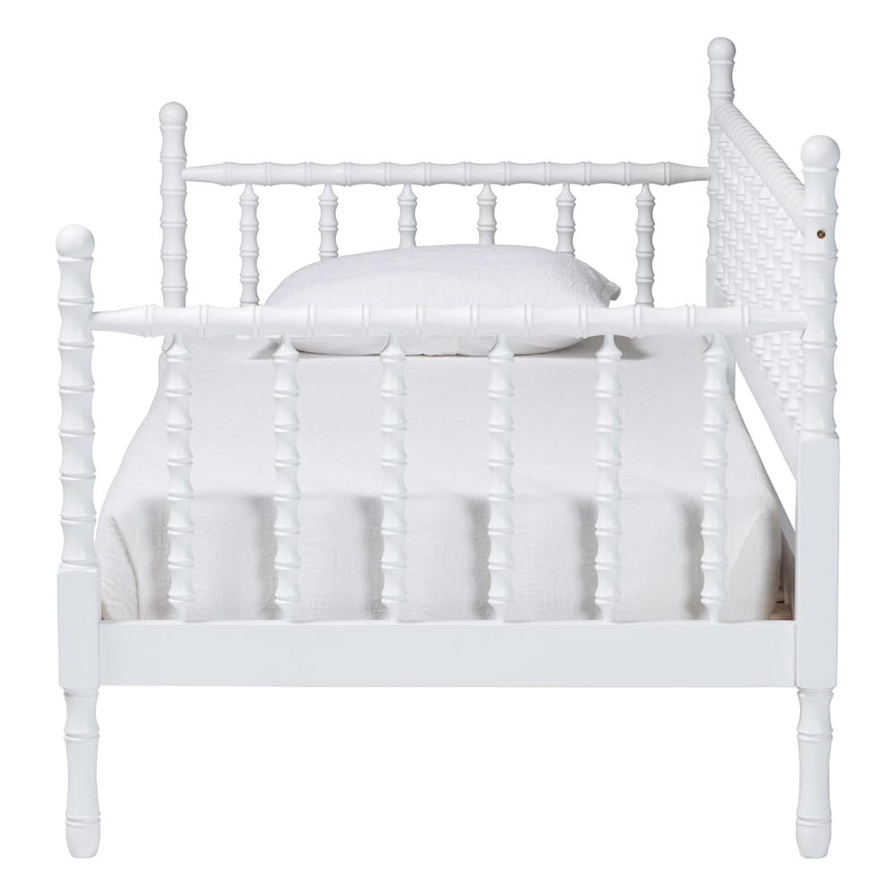 Baxton Studio - Laurent Twin Size Daybed in White - MG0258-1-White-Daybed-Twin view 2