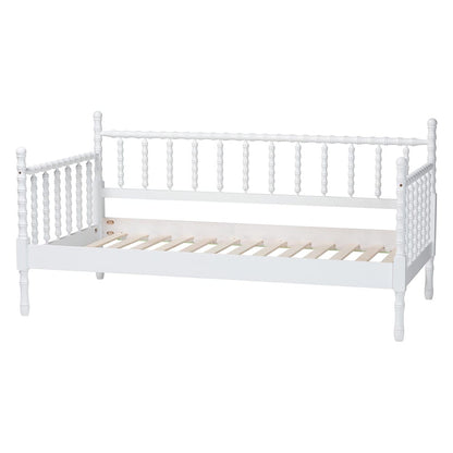 Baxton Studio - Laurent Twin Size Daybed in White - MG0258-1-White-Daybed-Twin view 3