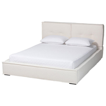 Baxton Studio - Laverick Queen Size Bed in Cream/Black - BBT61214-Cream-Queen view 1
