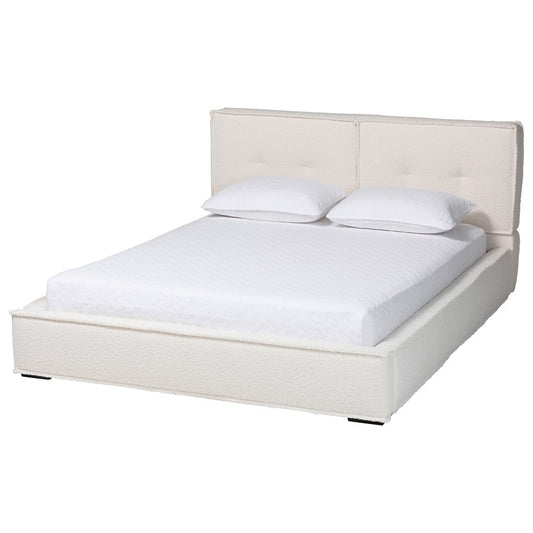 Baxton Studio - Laverick Queen Size Bed in Cream/Black - BBT61214-Cream-Queen view 1