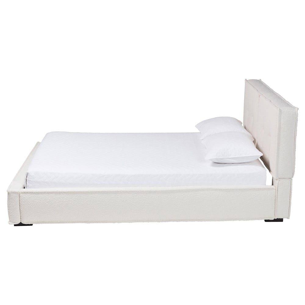 Baxton Studio - Laverick Queen Size Bed in Cream/Black - BBT61214-Cream-Queen view 2