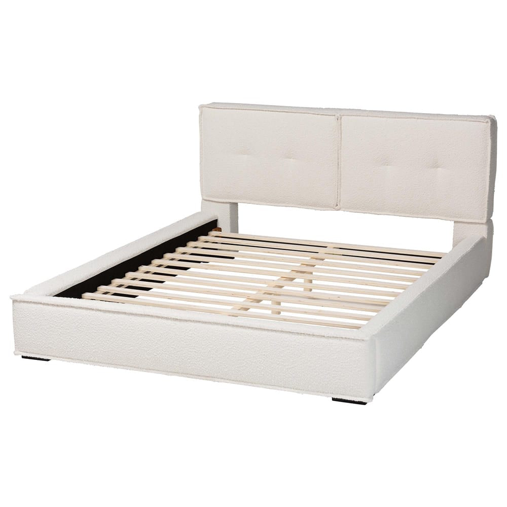 Baxton Studio - Laverick Queen Size Bed in Cream/Black - BBT61214-Cream-Queen view 3