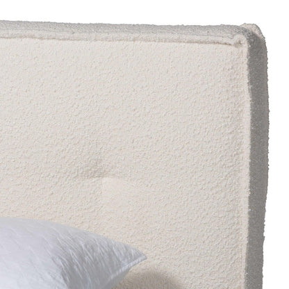 Baxton Studio - Laverick Queen Size Bed in Cream/Black - BBT61214-Cream-Queen view 4