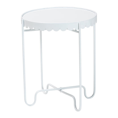 Baxton Studio - Laverne End Table in White - H01-122082-White/Metal-Side Table view 1