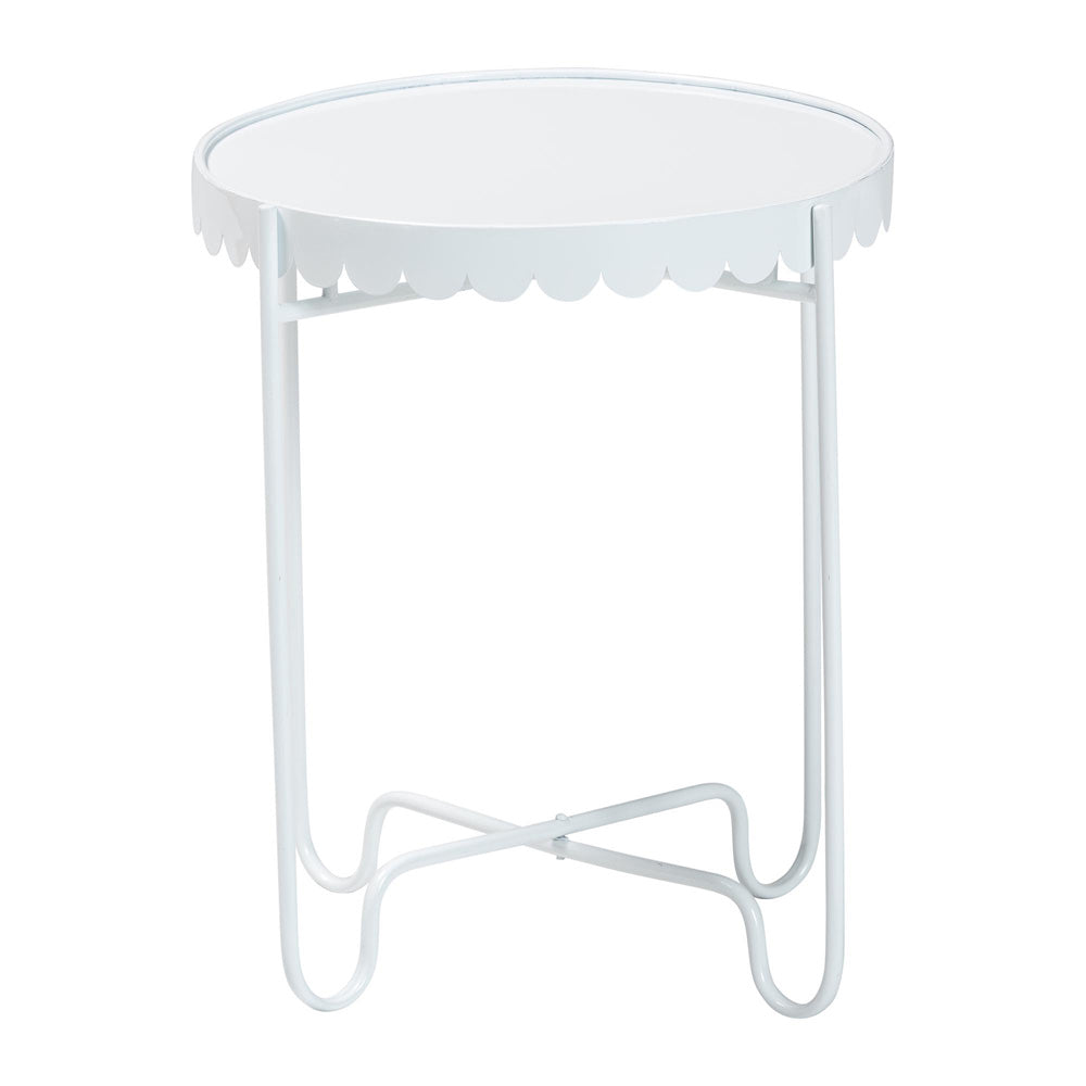 Baxton Studio - Laverne End Table in White - H01-122082-White/Metal-Side Table view 2