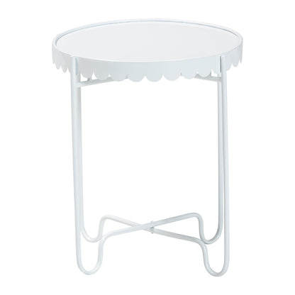 Baxton Studio - Laverne End Table in White - H01-122082-White/Metal-Side Table view 2