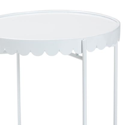 Baxton Studio - Laverne End Table in White - H01-122082-White/Metal-Side Table view 3