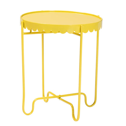 Baxton Studio - Laverne End Table in Yellow - H01-122082-Yellow/Metal-Side Table view 1
