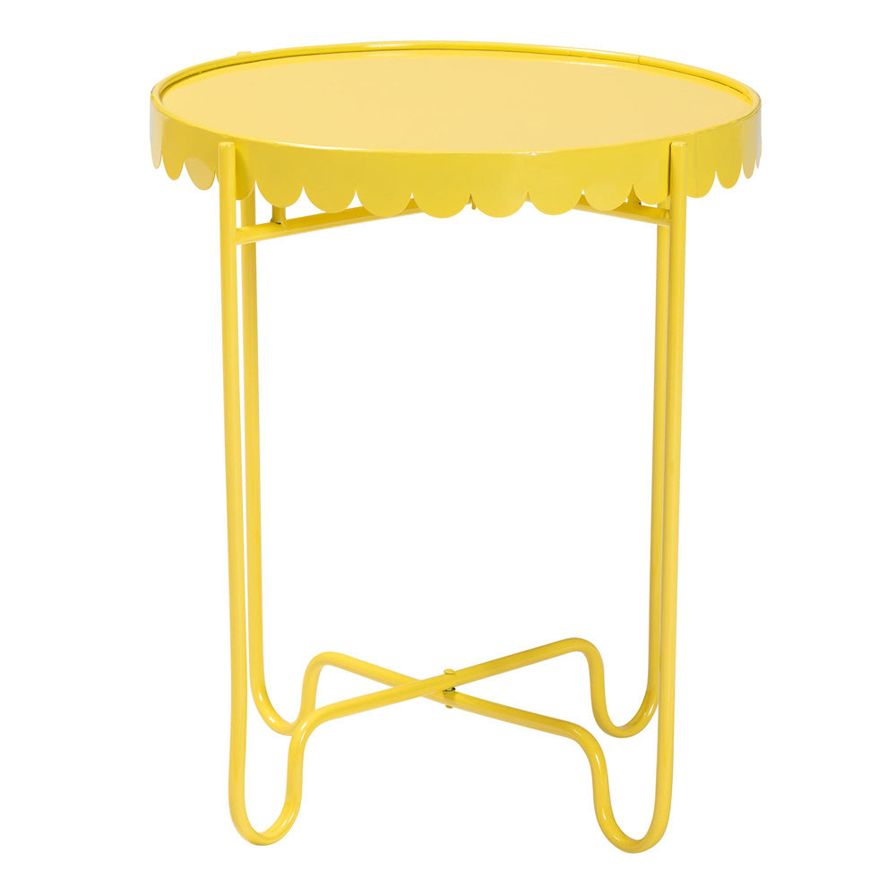 Baxton Studio - Laverne End Table in Yellow - H01-122082-Yellow/Metal-Side Table view 2