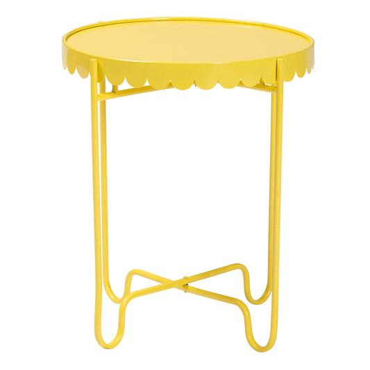 Baxton Studio - Laverne End Table in Yellow - H01-122082-Yellow/Metal-Side Table view 2