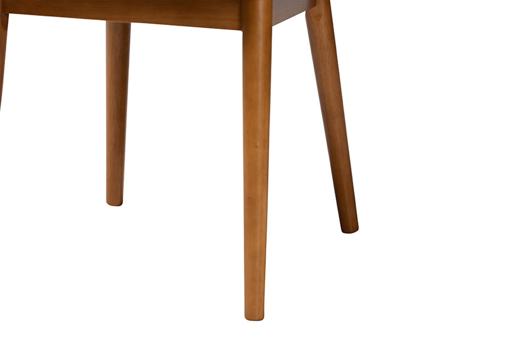 Baxton Studio - Lavin Set of 2 Dining Chairs in Walnut Light Brown/Beige - RT324-CHR view 5