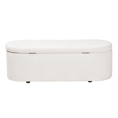 Baxton Studio - Lavina Storage Bench in White - BBT3212.11 A2-White-Bench view 5