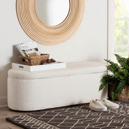 Baxton Studio - Lavina Storage Bench in White - BBT3212.11 A2-White-Bench view 8