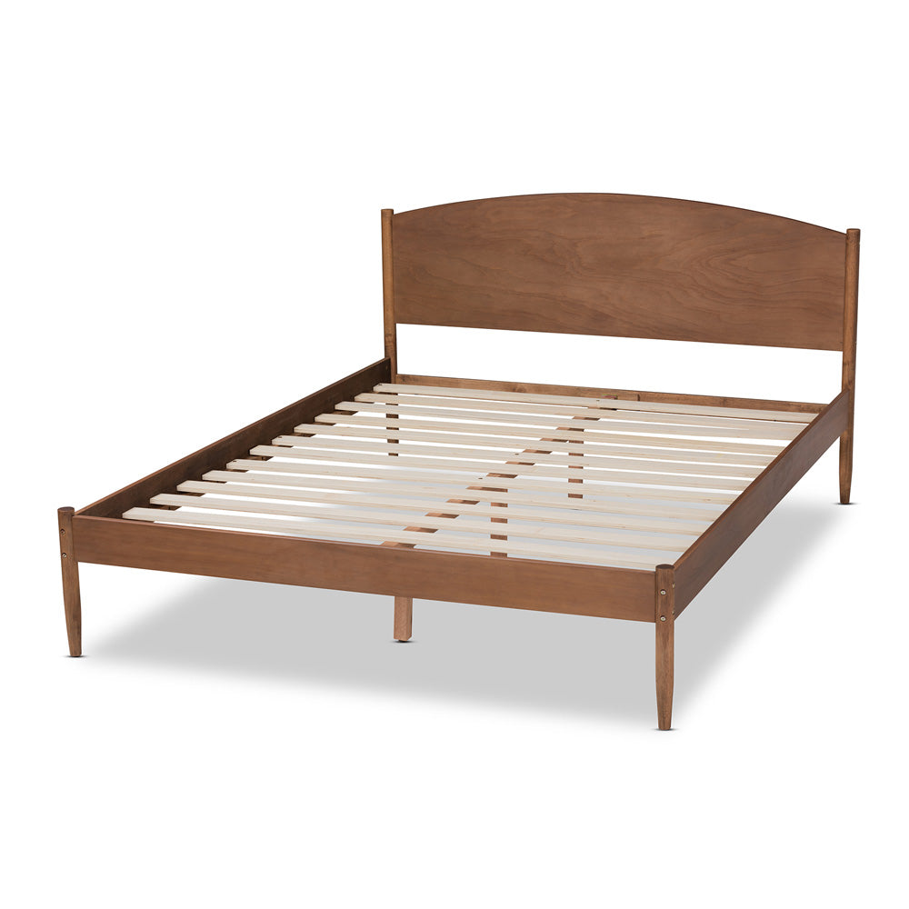 Baxton Studio - LeaNora Full Size Bed in Ash walnut - MG0006-Ash Walnut-Full view 3