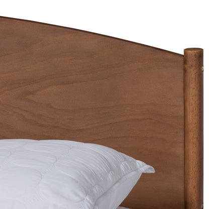 Baxton Studio - LeaNora Full Size Bed in Ash walnut - MG0006-Ash Walnut-Full view 4