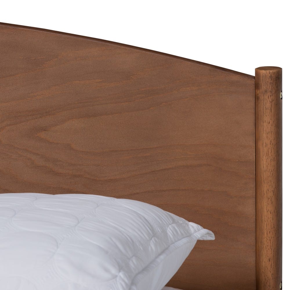 Baxton Studio - LeaNora King Size Bed in Ash walnut - MG0006-Ash Walnut-King view 4