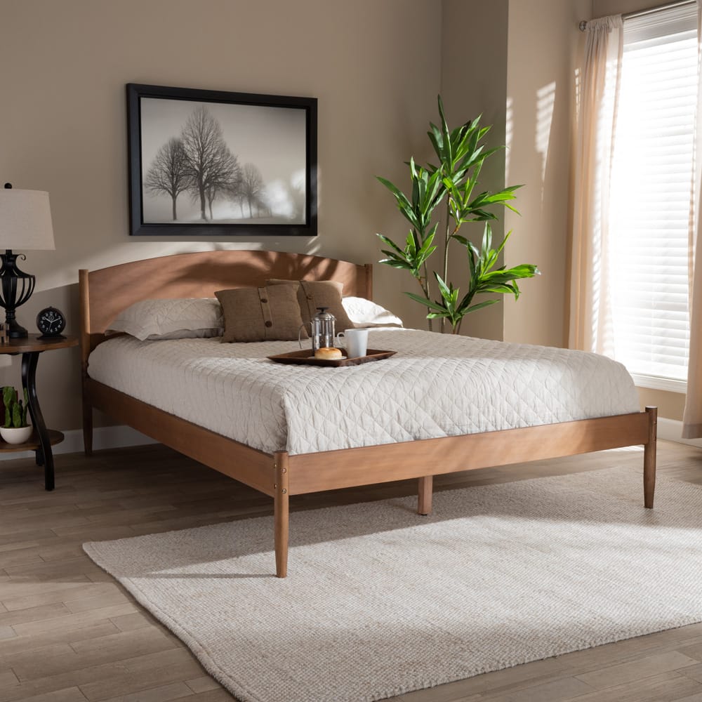 Baxton Studio - LeaNora King Size Bed in Ash walnut - MG0006-Ash Walnut-King view 6