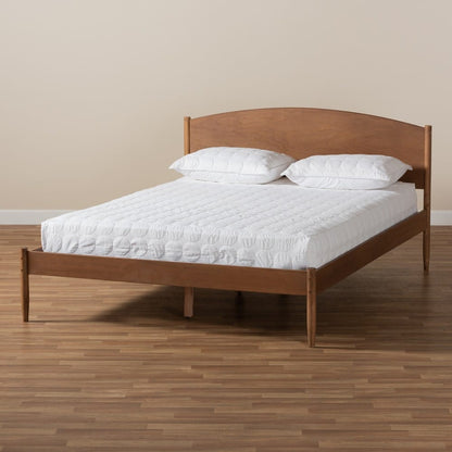 Baxton Studio - LeaNora Queen Size Bed in Ash walnut - MG0006-Ash Walnut-Queen view 7