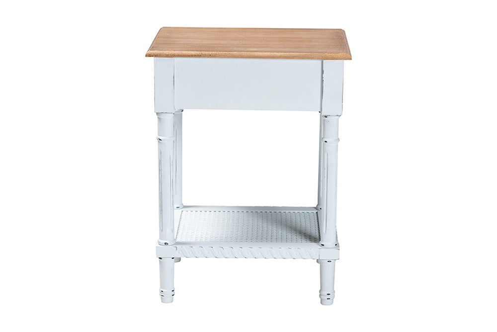 Baxton Studio - Legrand End Table - JY23B395-Wooden White/Light Brown-ET view 6