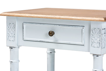 Baxton Studio - Legrand End Table - JY23B395-Wooden White/Light Brown-ET view 7