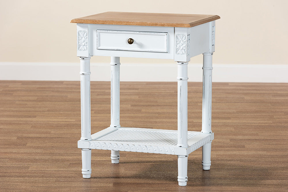 Baxton Studio - Legrand End Table - JY23B395-Wooden White/Light Brown-ET view 10