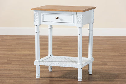 Baxton Studio - Legrand End Table - JY23B395-Wooden White/Light Brown-ET view 10