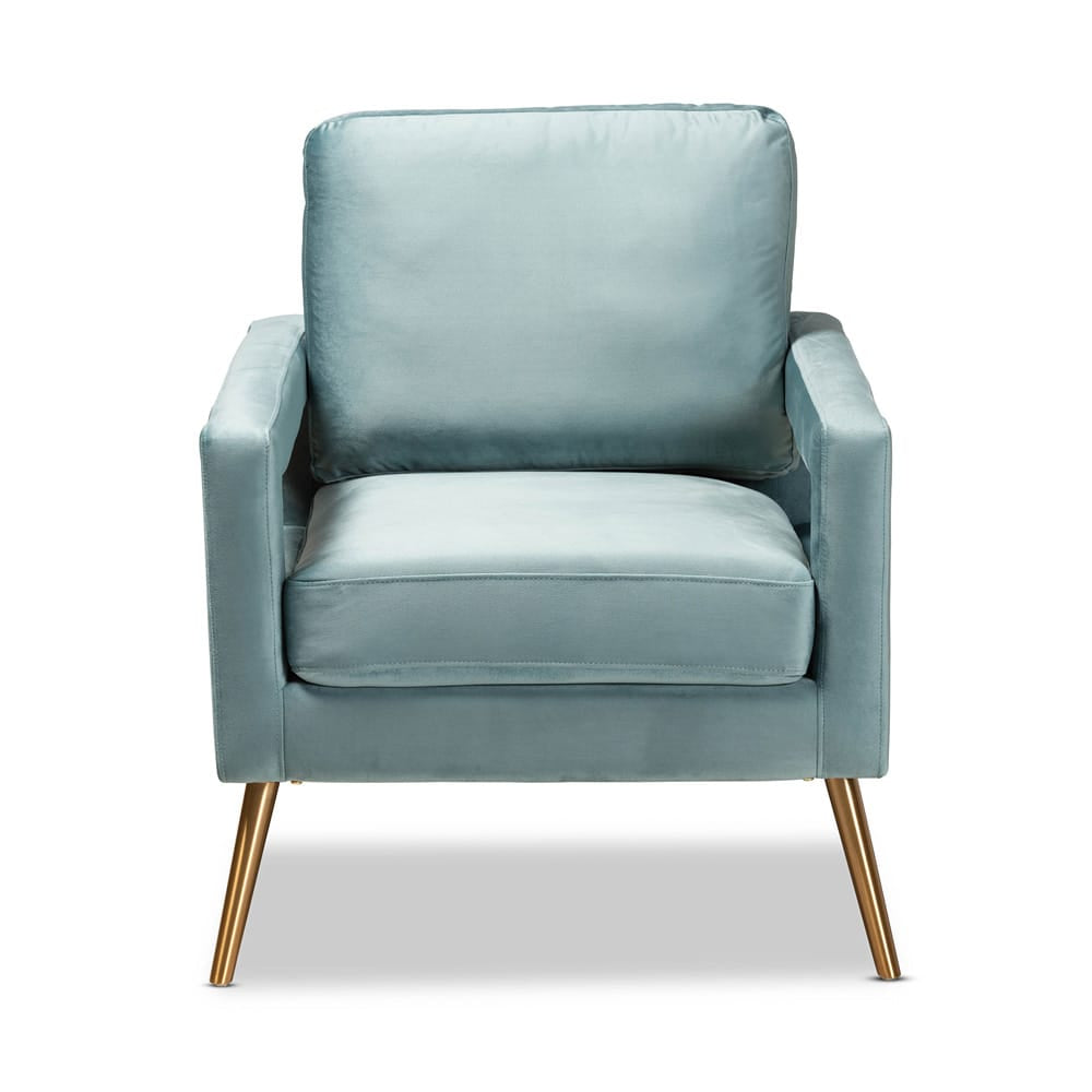 Baxton Studio - Leland Chair in Light Blue/Gold - TSF-6729-Light Blue/Gold-CC view 2