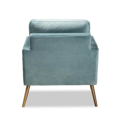 Baxton Studio - Leland Chair in Light Blue/Gold - TSF-6729-Light Blue/Gold-CC view 4