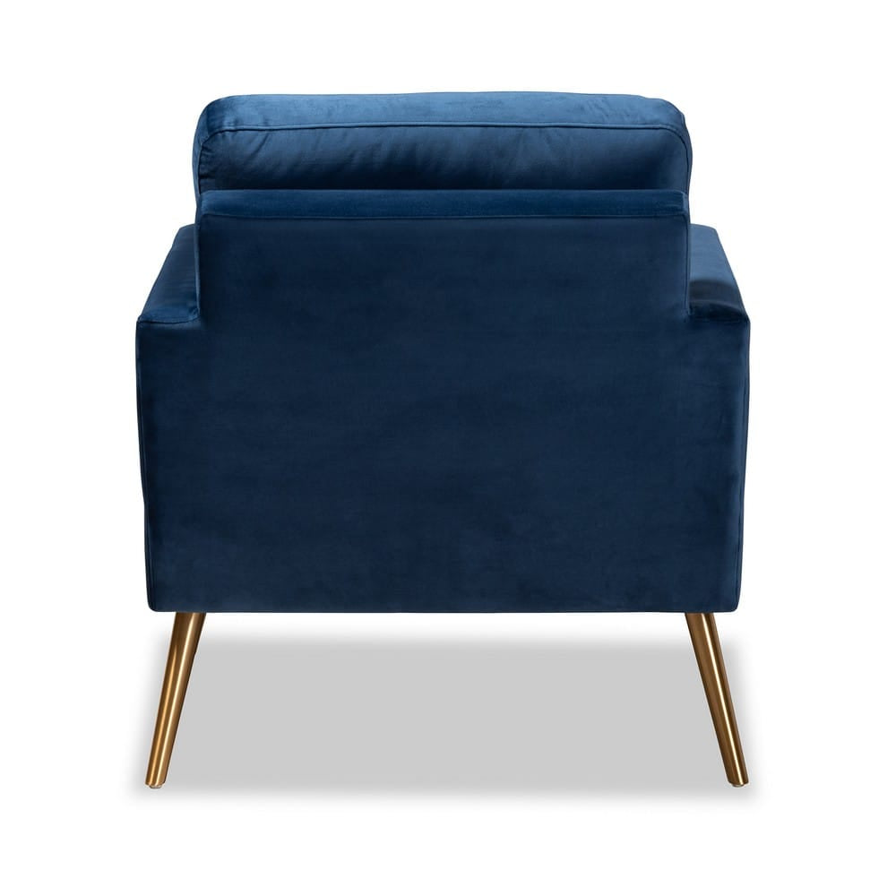 Baxton Studio - Leland Chair in Navy Blue/Gold - TSF-6729-Navy Blue/Gold-CC view 4