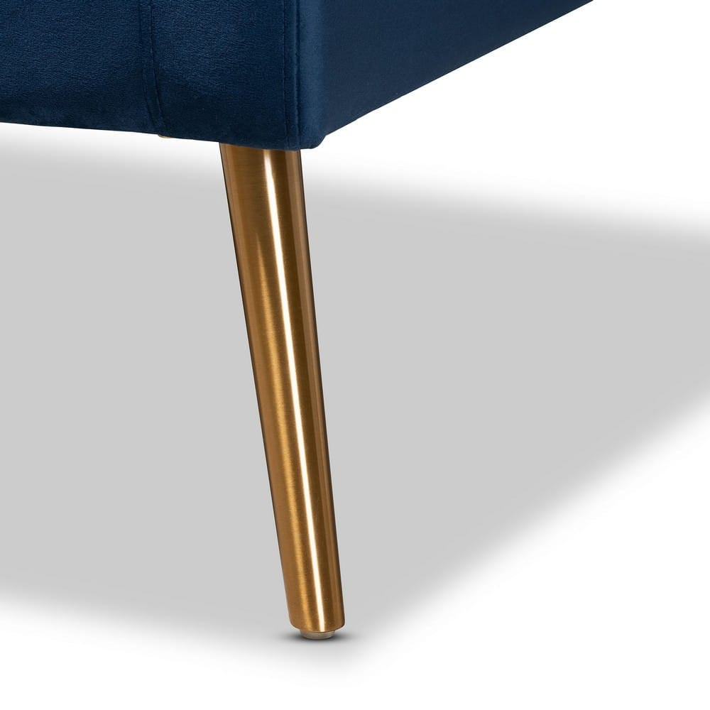 Baxton Studio - Leland Chair in Navy Blue/Gold - TSF-6729-Navy Blue/Gold-CC view 6