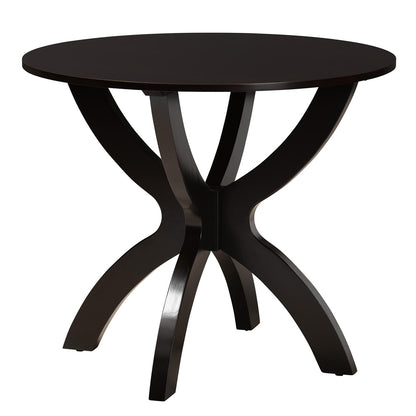 Baxton Studio - Lena Dining Set in Grey/Dark Brown - Lena-Grey/Dark Brown-5PC Dining Set view 3